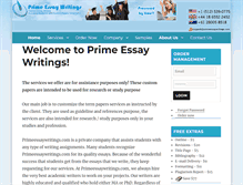 Tablet Screenshot of primeessaywritings.com